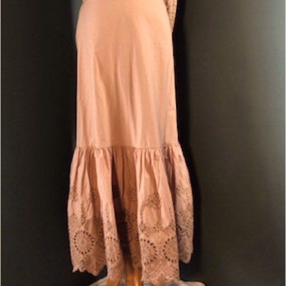 Anthropology Maxi skirt mermaid cut , eyelet lace bottom Moon River - Picture 2 of 3